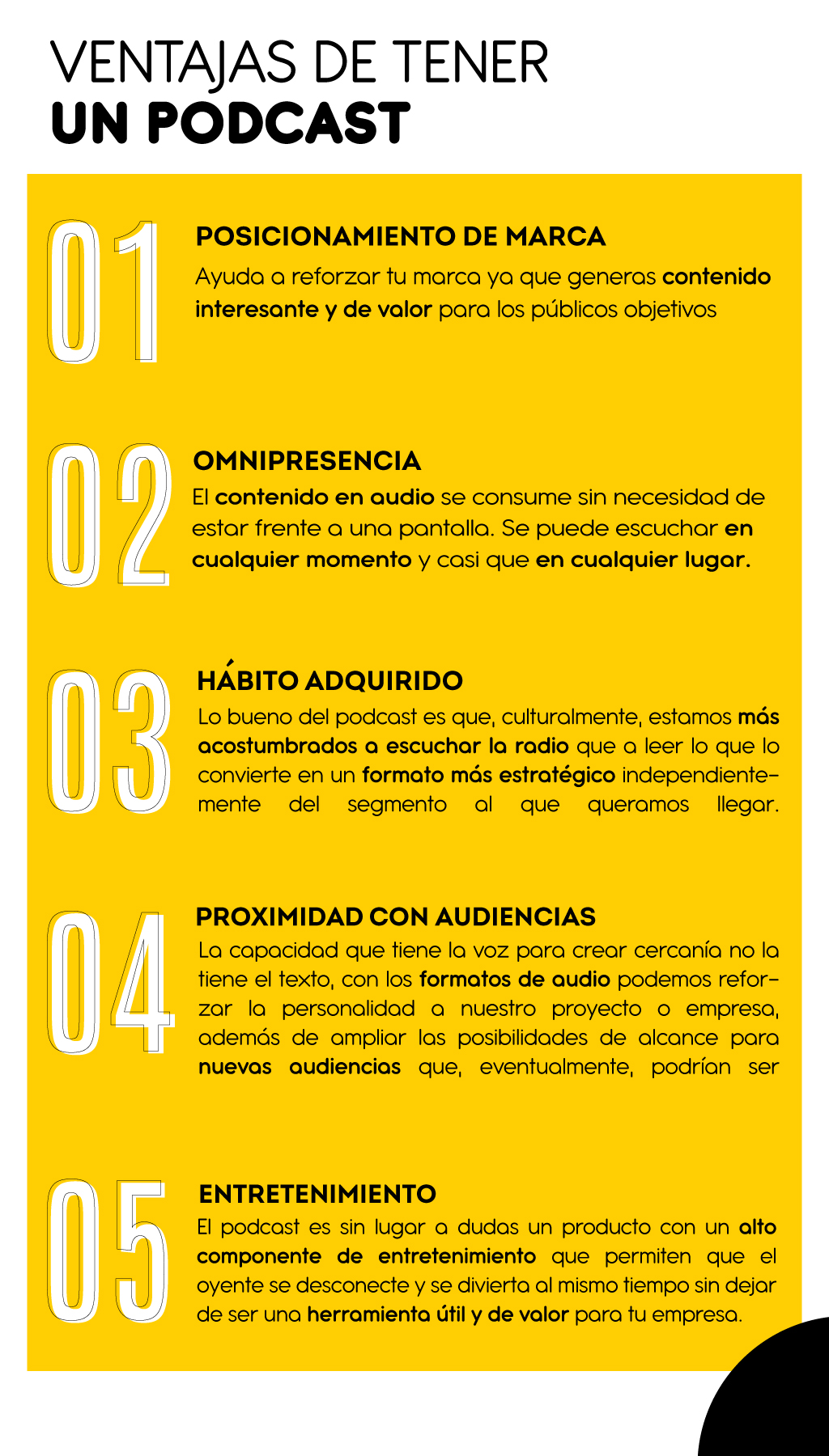 ventajas de tener un podcast